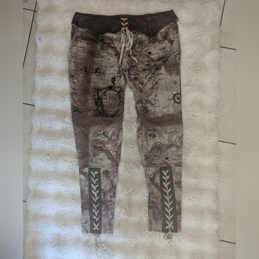 Vintage Lip Service Lace Up Pants - Picture 2 of 11